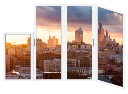 Балкон с глухой створкой Aluvet Cold