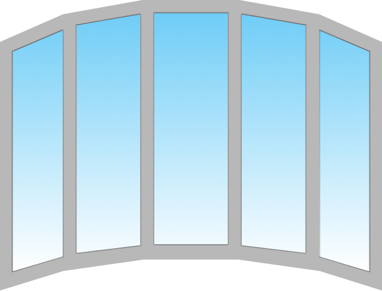 Эркерное полукруглое алюминиевое окно Schuco ADS 70 HI