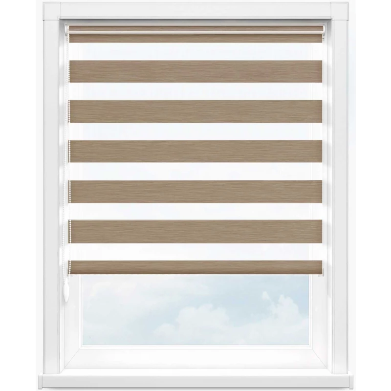 Зебра лотос 2748 капучино, 280 см - 1