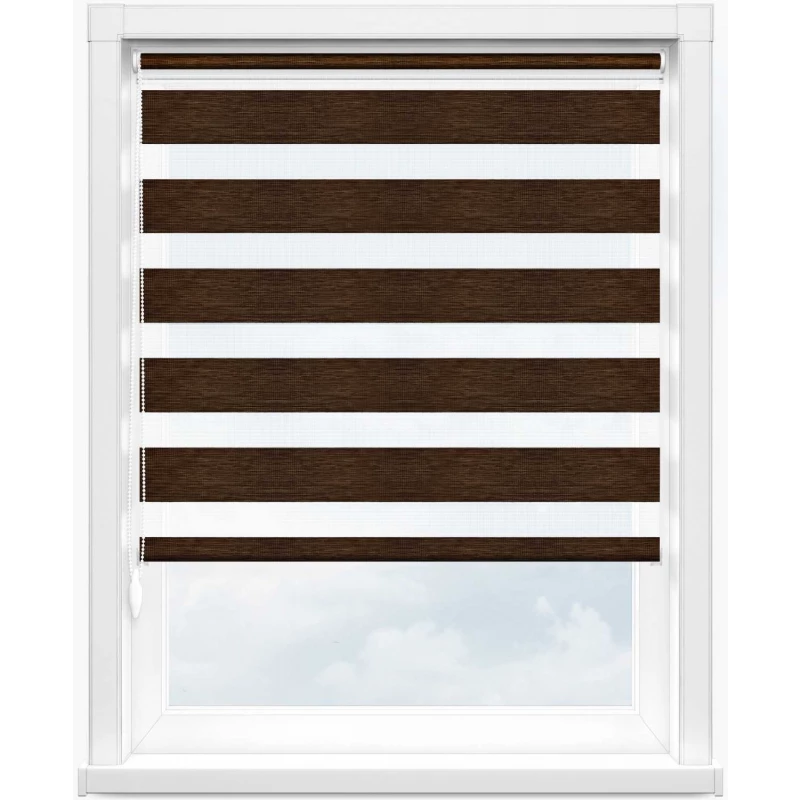 Зебра сахара 2871 т. коричневый, 210 см - 1