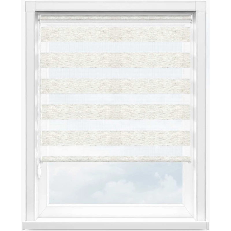 Зебра сахара 7425 белый лён, 210 см - 1