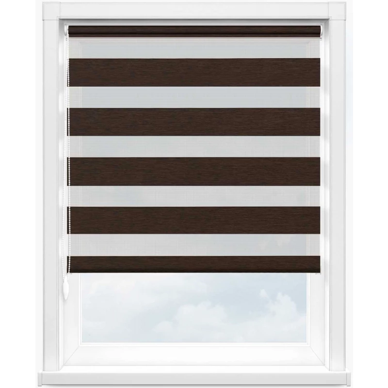 Зебра этник 2871 т. коричневый 270 см - 1