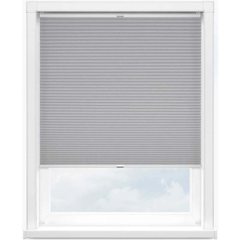 Гофре креп 1608 св. серый, 220 см - 1