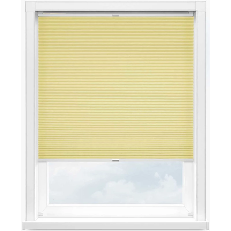 Гофре креп 3465 желтый, 220 см - 1