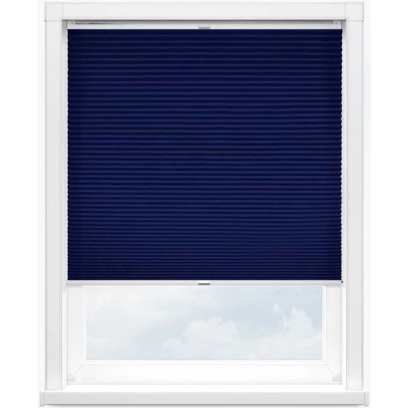 Гофре креп 5470 т. синий, 220 см - 1