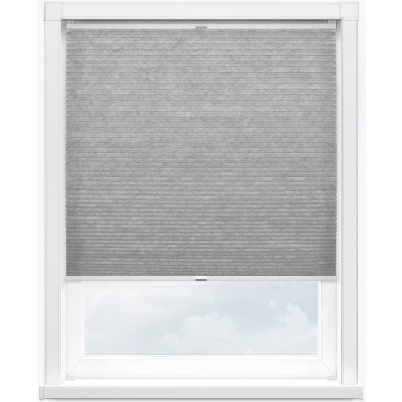 Гофре сатин 1608 св. серый, 365 см - 1