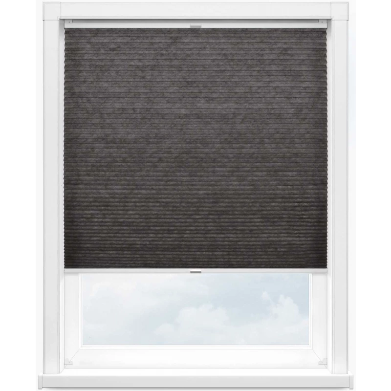 Гофре сатин 1881 т. серый, 365 см - 1