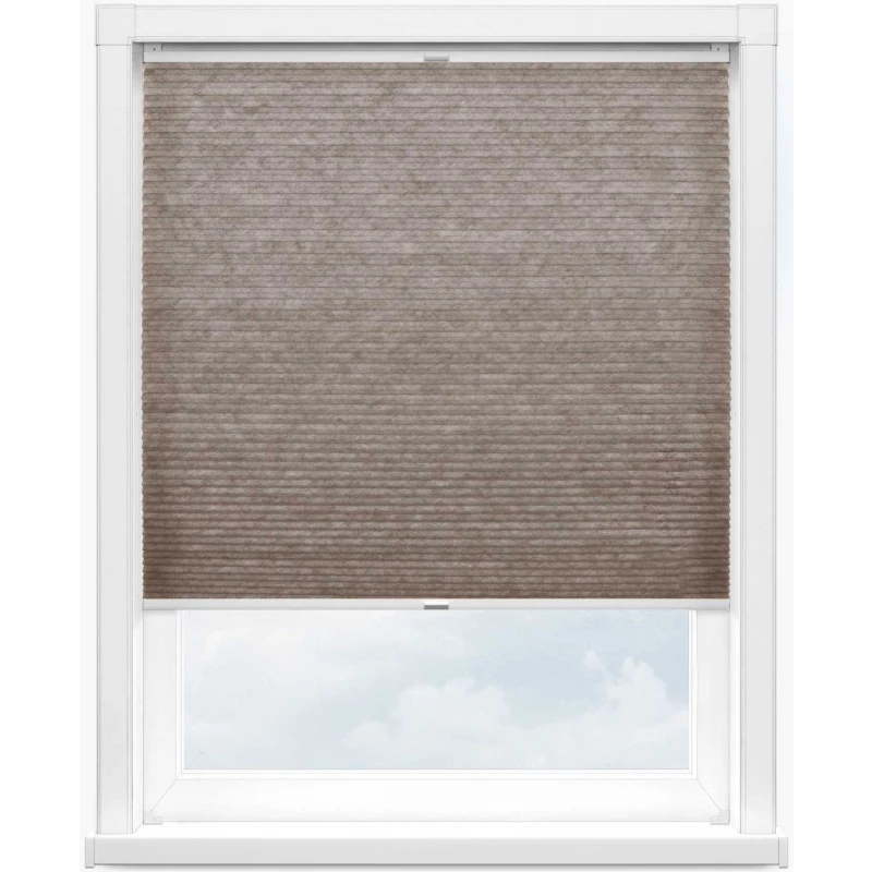 Гофре сатин 2746 т. бежевый, 365 см - 1