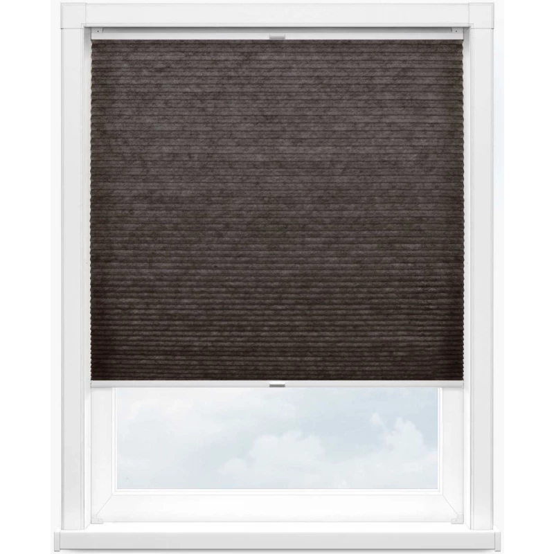 Гофре сатин 2871 т. коричневый, 365 см - 1