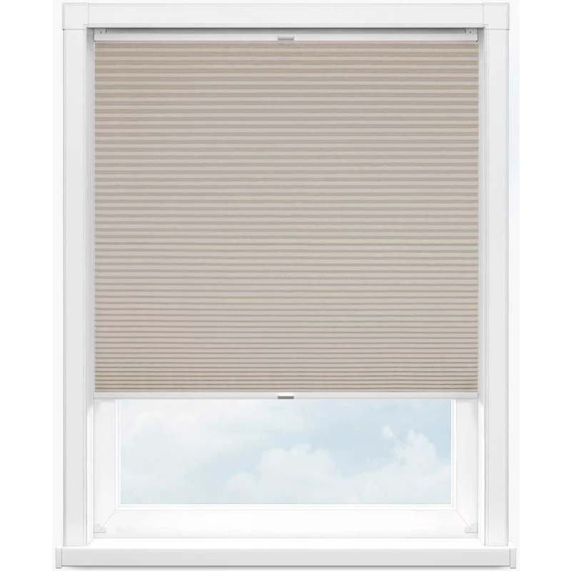 Гофре сатин во 2406 бежевый, 365 см - 1