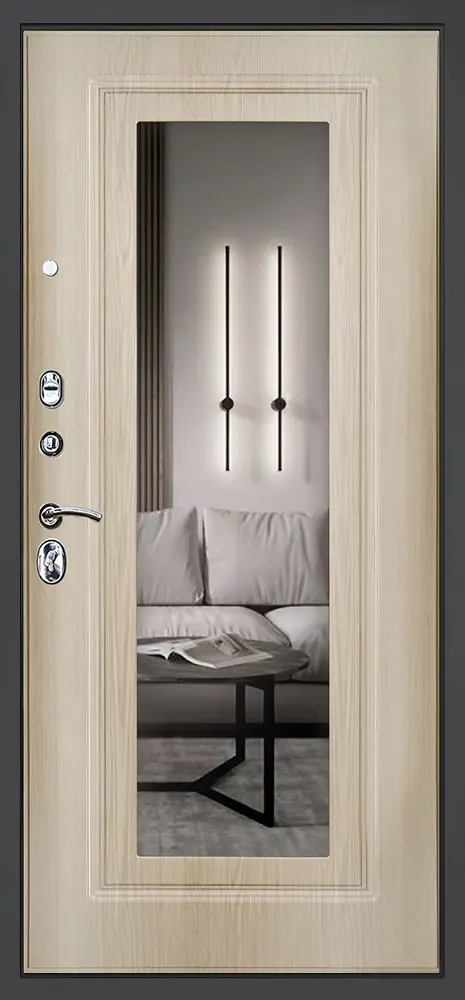 Стальная дверь Викинг с зеркалом