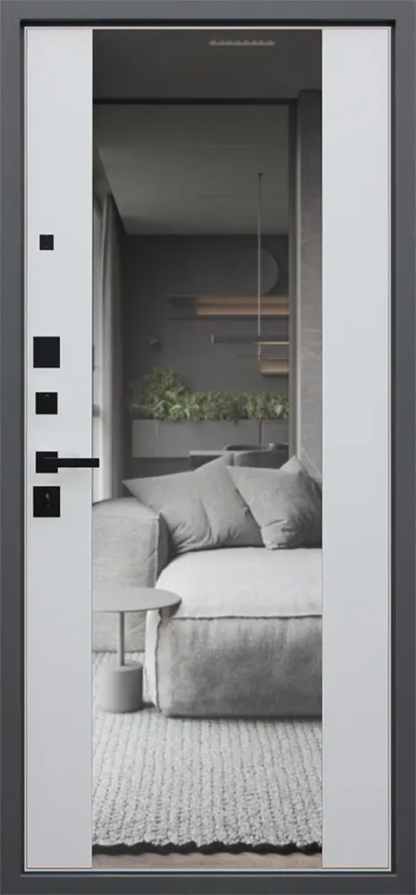 Стальная дверь Лира с зеркалом