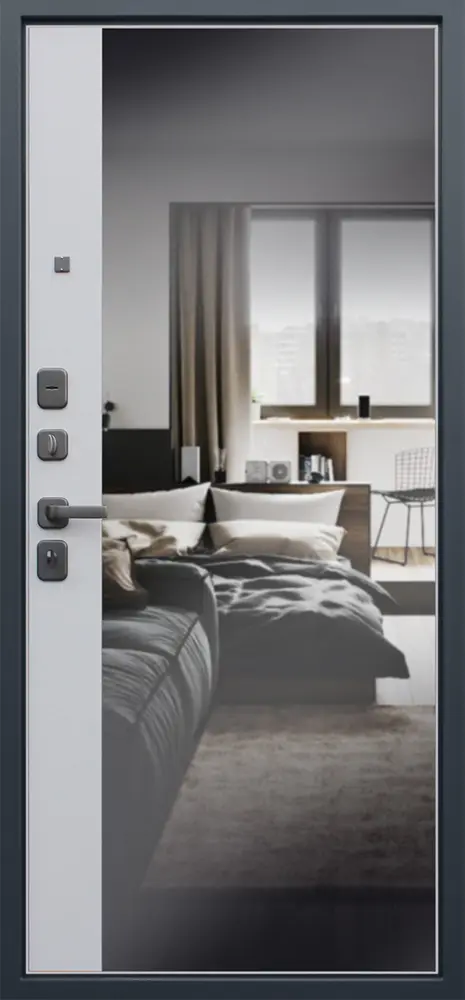 Стальная дверь Барселона с зеркалом