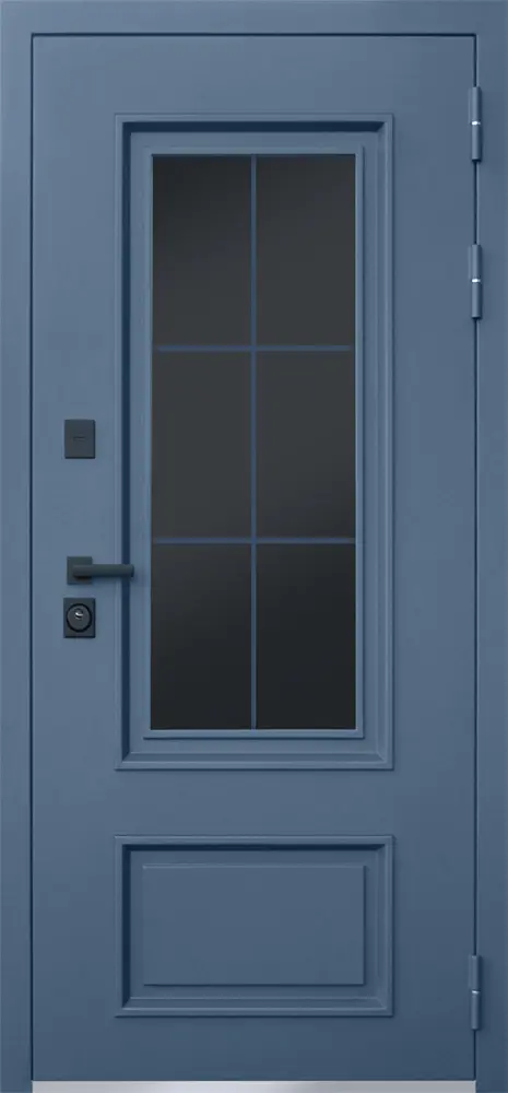 Стальная дверь Эльбрус с окном и английской решеткой (терморазрыв 3к)