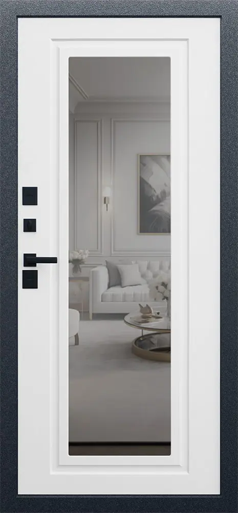 Стальная дверь Арктика с зеркалом (терморазрыв 3к)