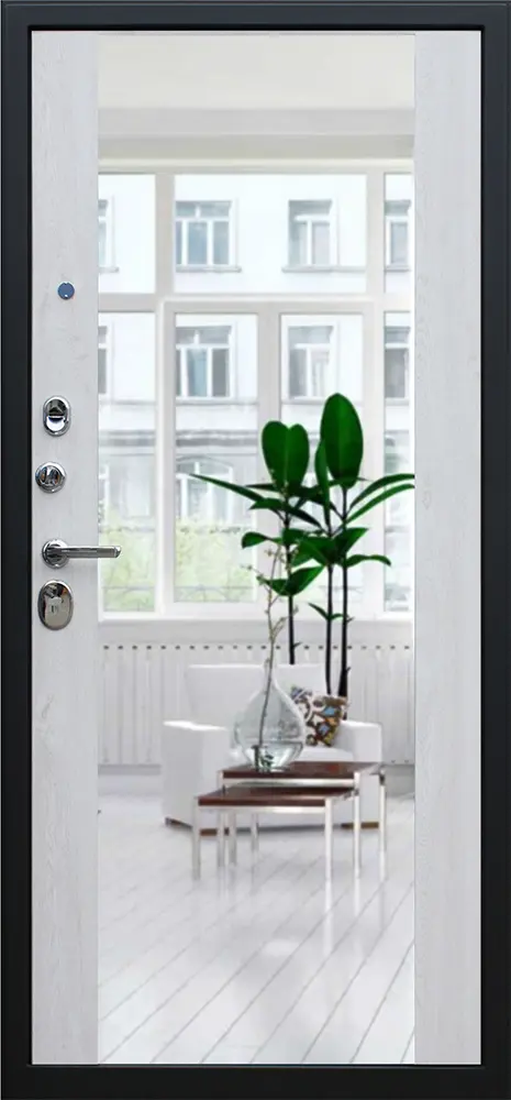 Стальная дверь Виват с зеркалом