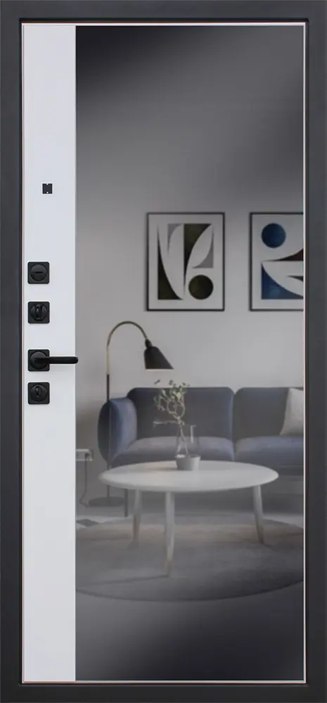 Стальная дверь Дельта с зеркалом