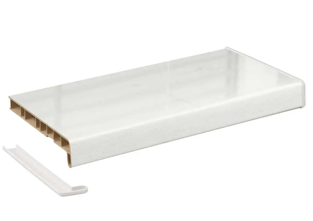 Подоконник Crystallit белый дуб глянец