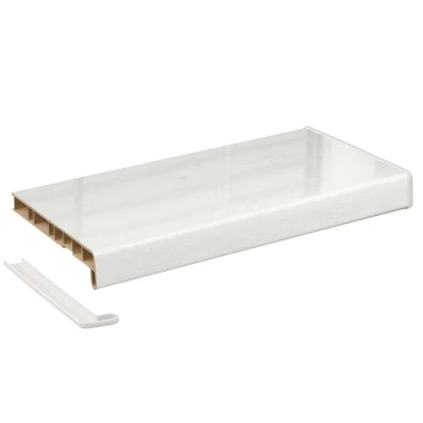 Подоконник Crystallit белый дуб глянец