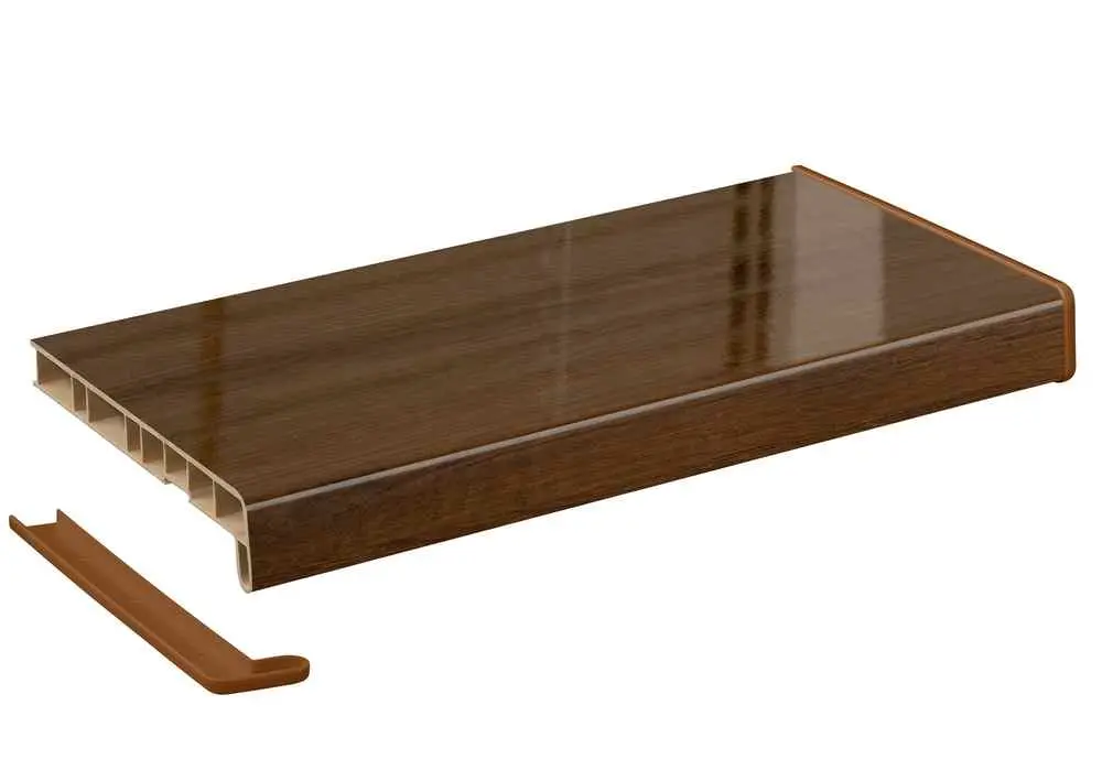 Подоконник Crystallit орех глянцевый