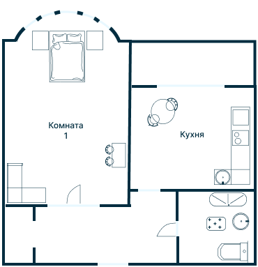 Остекление планировки 3515 дома П-44Т (кр)