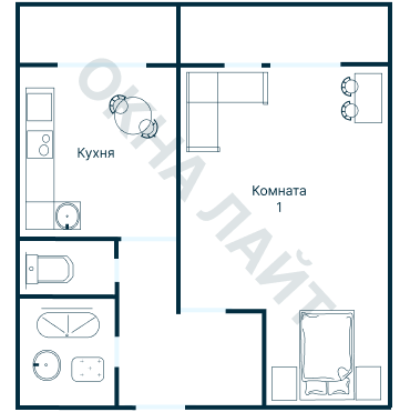 Остекление планировки 3585 дома П-46