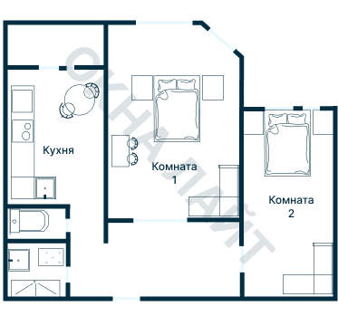 Остекление планировки 3840 дома П-55М