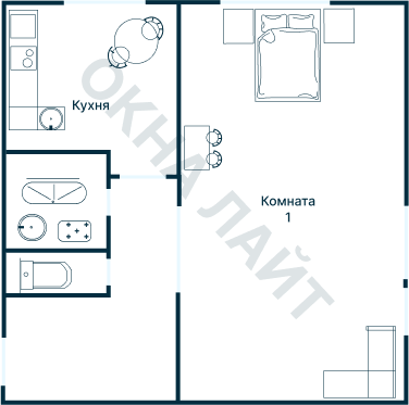 Остекление планировки 3863 дома П-55М