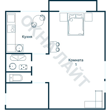 Остекление планировки 3866 дома П-55М