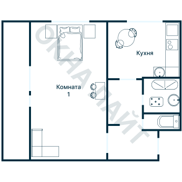 Остекление планировки 3943 дома П-55М