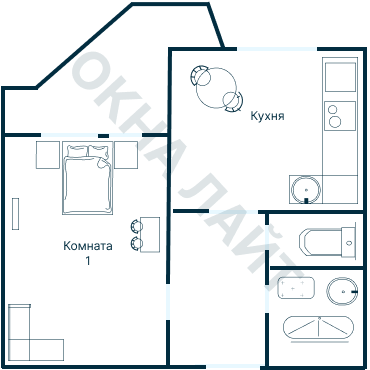 Остекление планировки 3966 дома ПД-4