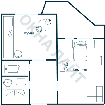 Остекление планировки 3970 дома ПД-4