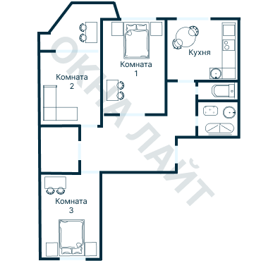 Остекление планировки 3988 дома ПД-4