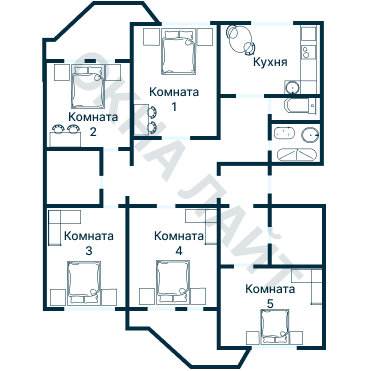 Остекление планировки 4013 дома ПД-4