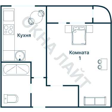 Остекление планировки 4016 дома С-222
