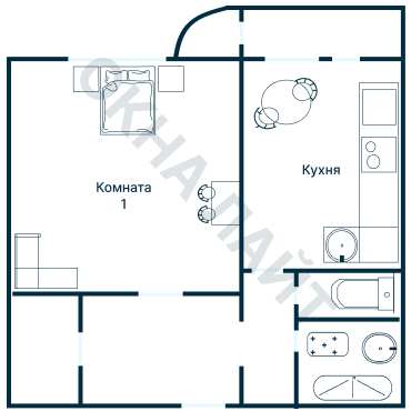 Остекление планировки 4040 дома С-222