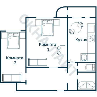 Остекление планировки 4053 дома С-222