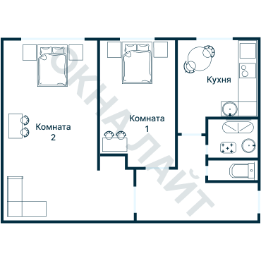 Остекление планировки 4083 дома С-222