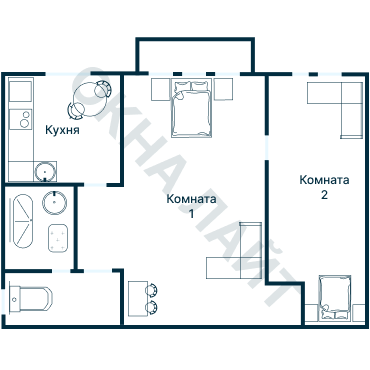 Остекление планировки 4086 дома С-222