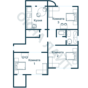 Остекление планировки 4110 дома ТМ-25
