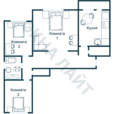 Остекление планировки 4127 дома ТМ-25