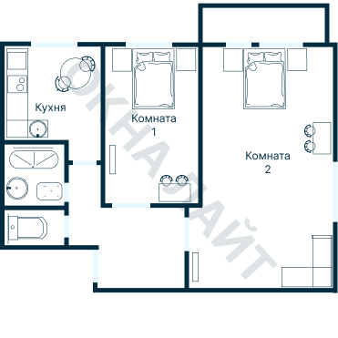 Остекление планировки 4133 дома ТМ-25