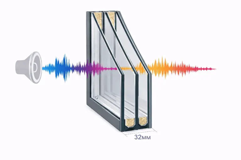Шумозащитный стеклопакет