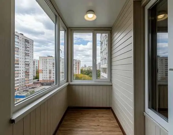 Отделка балкона эконом