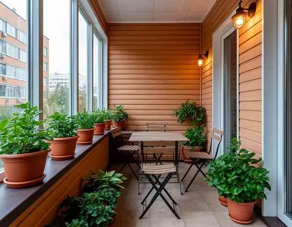 Отделка балкона комфорт