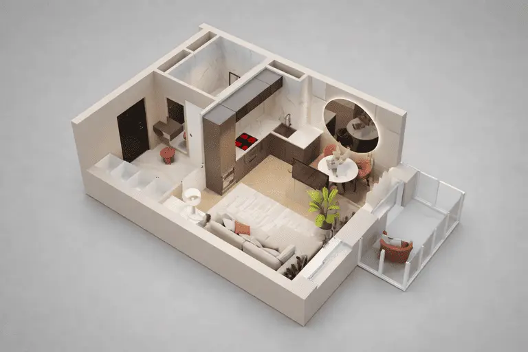 Остекление однокомнатной квартиры, планировки