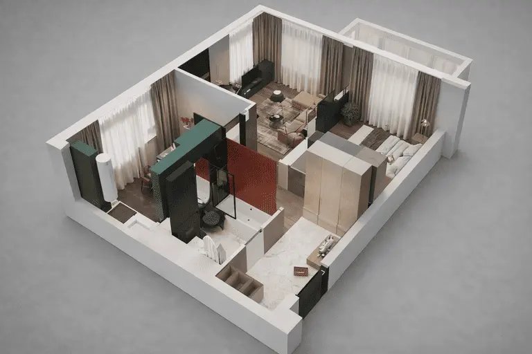 Остекление двух комнатной квартиры планировка