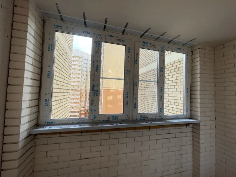 Остекление профилем veka 70 Замена старого остекления на новое, профилем века Андреевка Староандреевская, 43, финал