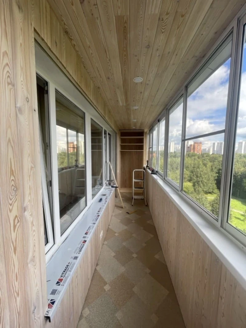 6 метровый балкон в Зеленограде Отделка балкона стандарт