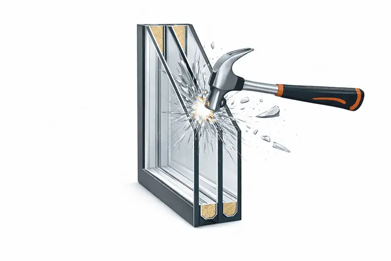 Ударопрочный стеклопакет триплекс